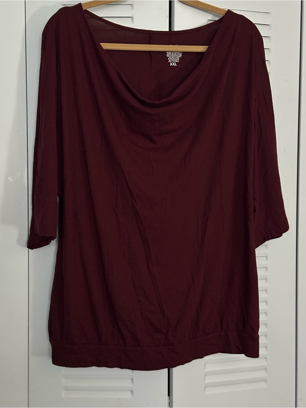 Mossimo Supply Co. Draped Neck Tunic Top - Maroon